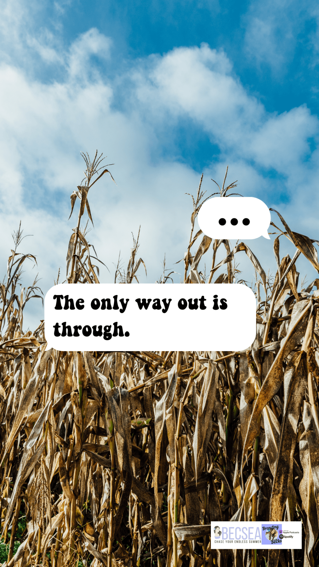 The only way out is&nbsp;through